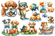 Quirky Dog and Fish Clipart, an Illustration by Designworld (Thumbnail 3 of 4)