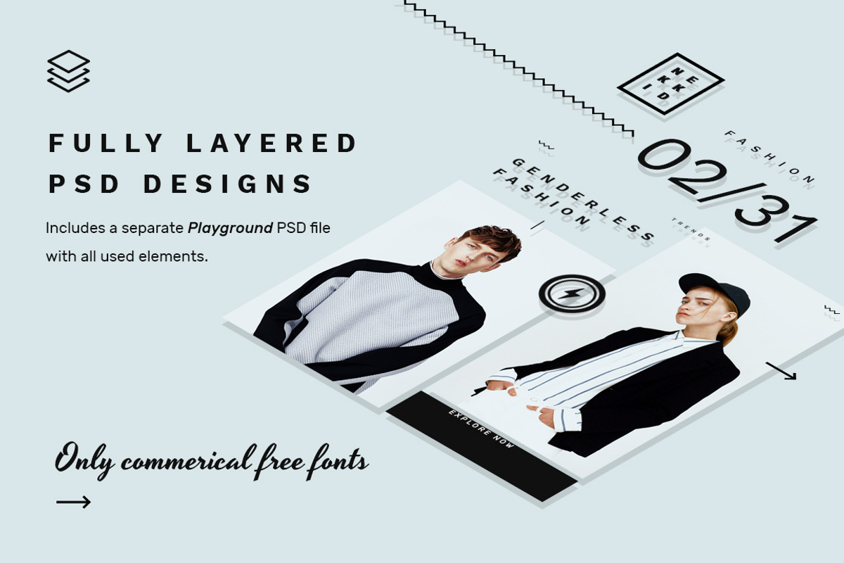 Nekkid - Social Media Booster Pack, a Social Media Template by NordWood (Photo 7 of 9)