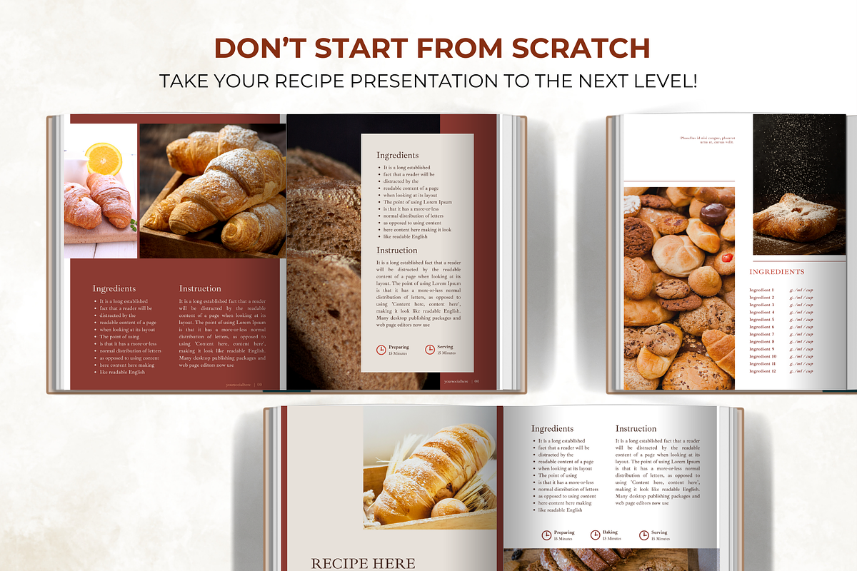 Aesthetic Cookbook Recipe Cards, a Presentation Template by Digital By Nikoleta (Photo 5 of 10)