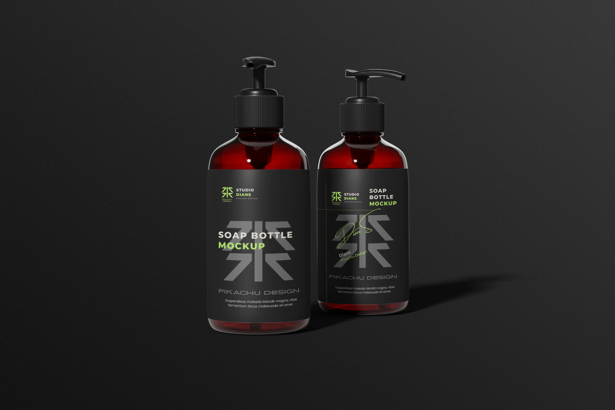 Soap Bottle Mockup, a Cups & Container Mockup by Pikachudesign (Photo 3 of 5)