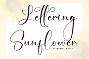 Lettering Sunflower | Script Font, a Handwritten Font by Scratchones (Thumbnail 1 of 8)