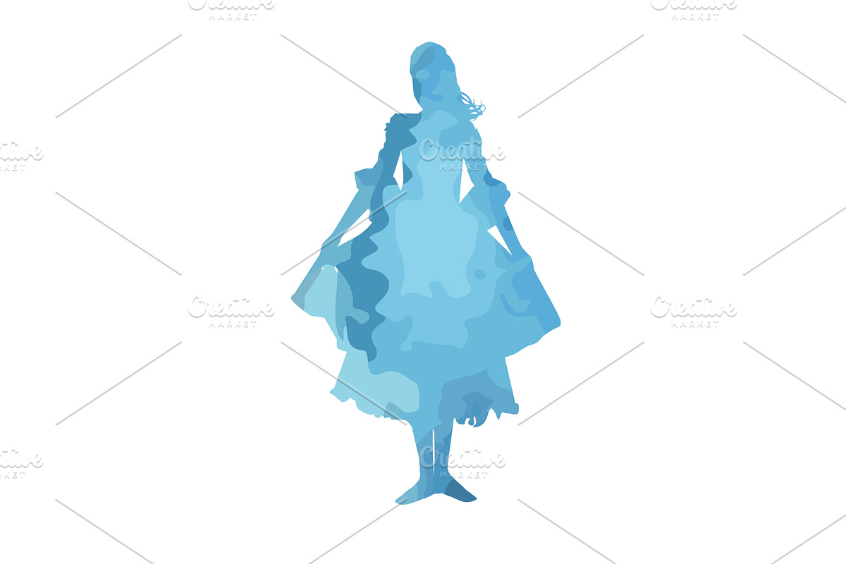 Silhouette of a princess . Abstract, a Person Illustration by Nenahliadava Design