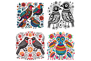 Prompt Mexican Folk Clipart, a Decorative Illustration by Creative design (Thumbnail 7 of 7)