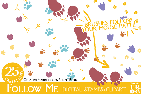 Follow Me Digital Stamps Brushes