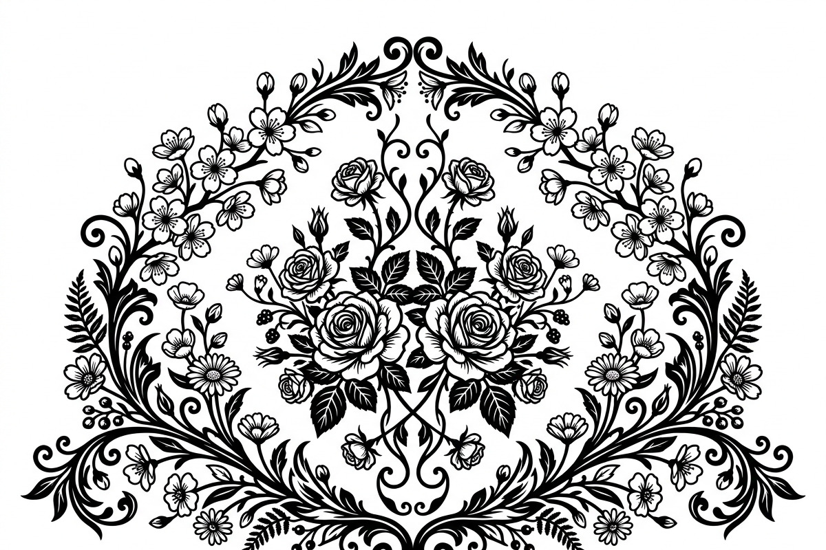50 Elegant Floral Ornate Silhouette, a Decorative Illustration by Amazin_art (Photo 14 of 30)