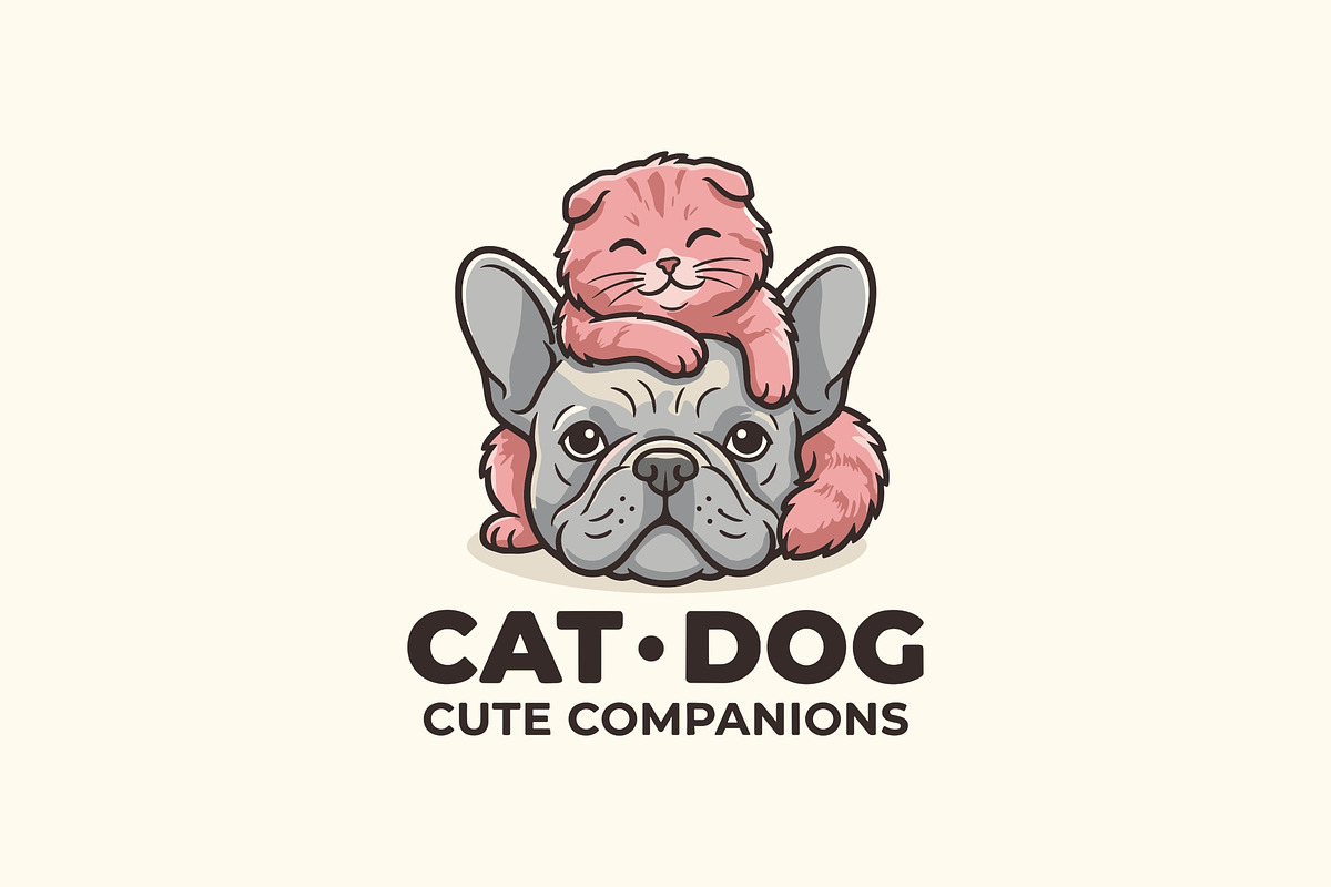 Cat -Dog Mascot Cartoon Logo, an Animal Illustration by Cekal_std (Photo 1 of 3)