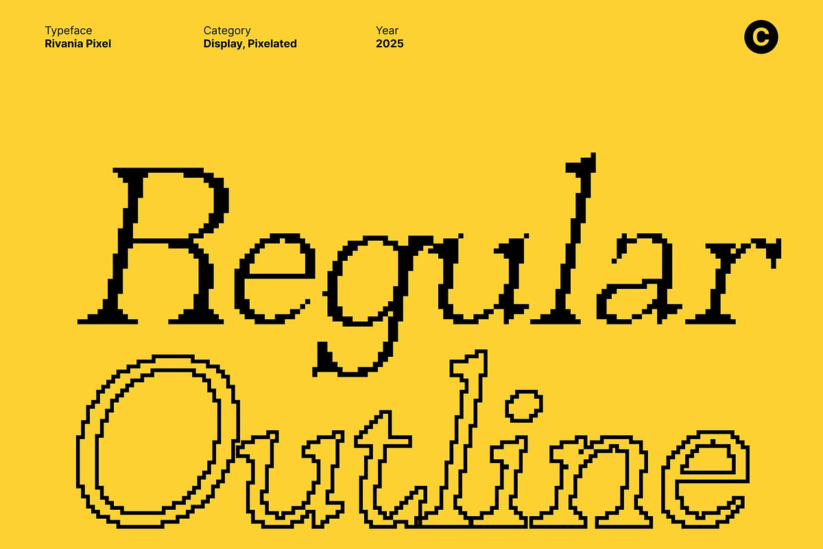 Rivania Pixel, a Serif Font by Craft Supply Co. (Photo 3 of 8)