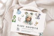 Baby Shower Watercolor Clipart, a Decorative Illustration by Sunshine Art (Thumbnail 15 of 15)