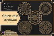 Gothic Window Procreate Brushes, a Brush Add-On by Nan'Heidi (Thumbnail 1 of 2)