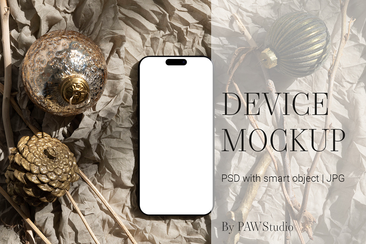 Xmas Device Mockup Phone ch4, an iPhone Mockup by PawMockups (Photo 1 of 10)