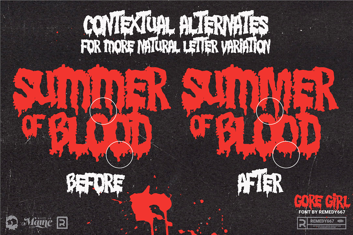 Gore Girl - 90s Teen Horror Font, a Font by Remedy667 (Photo 2 of 7)