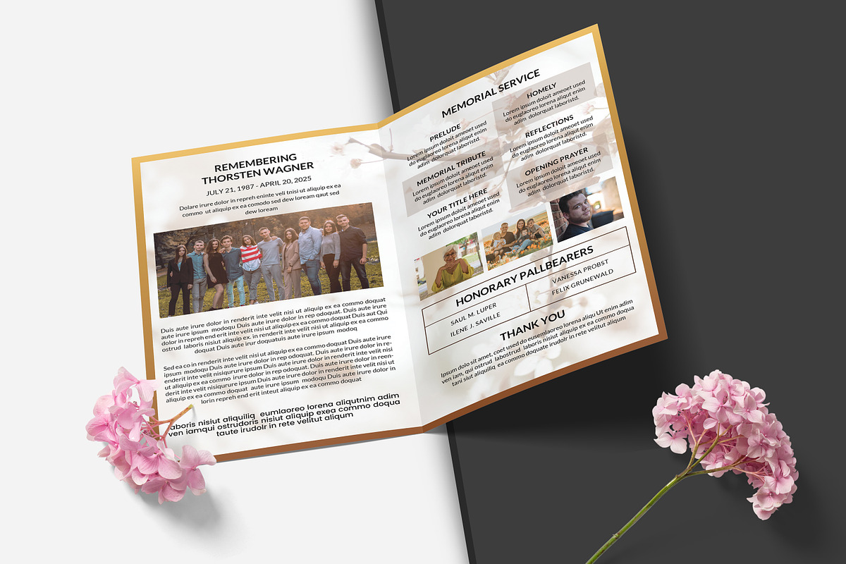 Funeral Program And Prayer Card, a Brochure Template by crazyOWL (Photo 2 of 8)