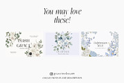 Watercolor Blue White flowers, a Decorative Illustration by Grace Noboa Illustrations (Thumbnail 14 of 14)