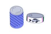 Food, drinks in metal tin cans set, a Food Illustration by Good Studio (Thumbnail 7 of 7)