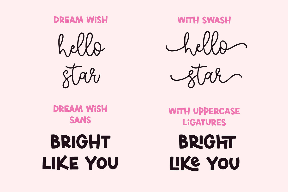 Dream Wish - Cute Handwritten Duo, a Handwritten Font by Airotype (Photo 2 of 10)