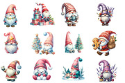 Pastel Christmas Gnomes Clipart, an Illustration by Designworld (Thumbnail 2 of 5)