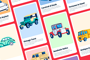 Animated Antique Car Vectors, a Duotone Icon by Prosymbols (Thumbnail 3 of 14)