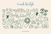 Seaside Lifestyle Illustrations, an Object Graphic by DesignThatMatters (Thumbnail 7 of 15)