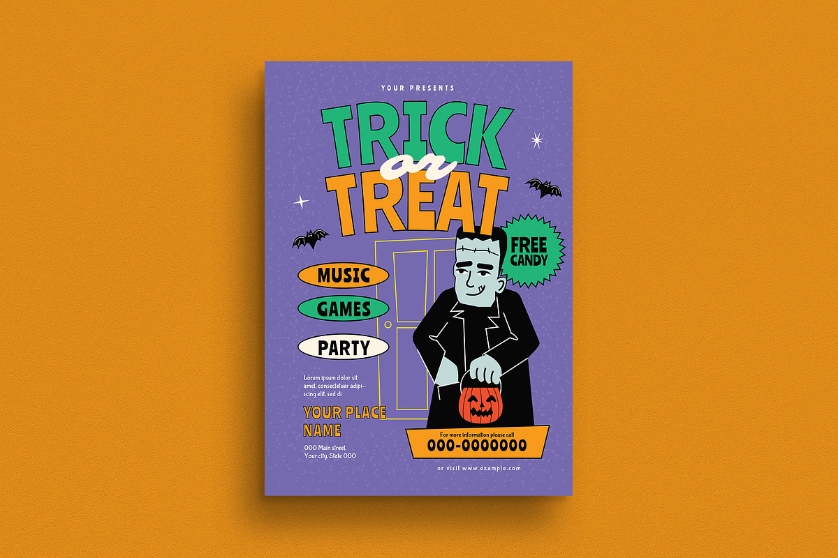 Halloween Trick or Treat Flyer Set, a Flyer Template by Guuver (Photo 2 of 3)