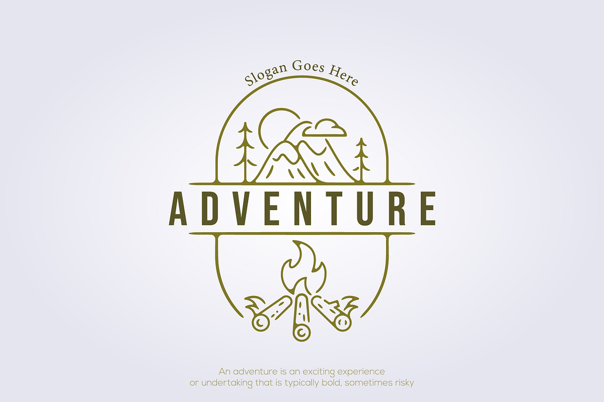 minimalist outline adventure logo, a Branding & Logo Template by Lodzrov