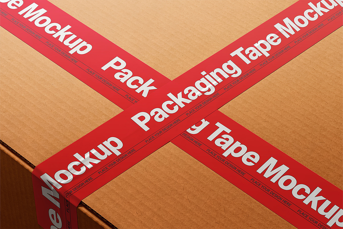 Box Mockup with Packaging Tape, a Product Mockup by Pitchlook.Studio (Photo 4 of 5)