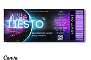 Editable Concert Ticket Template, an Invitation Template by YasdeyDesigns (Thumbnail 2 of 9)