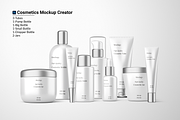 Cosmetic Mockup Kit with Chrome Caps, a Packaging Mockup by Mockupdaddy (Thumbnail 1 of 14)