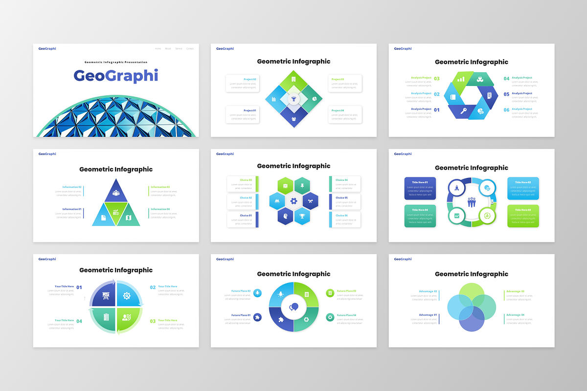 GeoGraphi - Geometric Infographic, a Presentation Template by GraphauseProject (Photo 5 of 6)