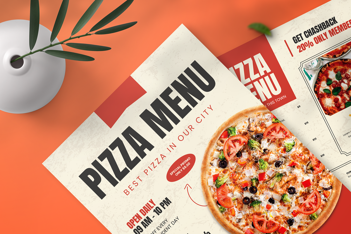 Pizza Restaurant Menu, a Print Template by SquidPixey (Photo 6 of 6)