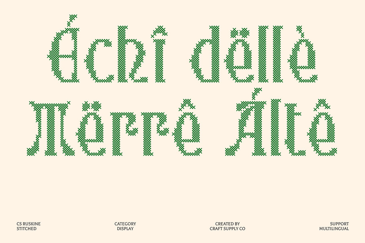CS Ruskine Stitched, a Serif Font by Craft Supply Co. (Photo 7 of 8)