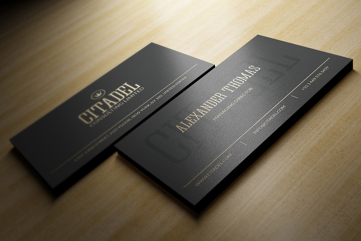 Elegant Gold Business Card, a Business Card Template by Marvel (Photo 3 of 5)