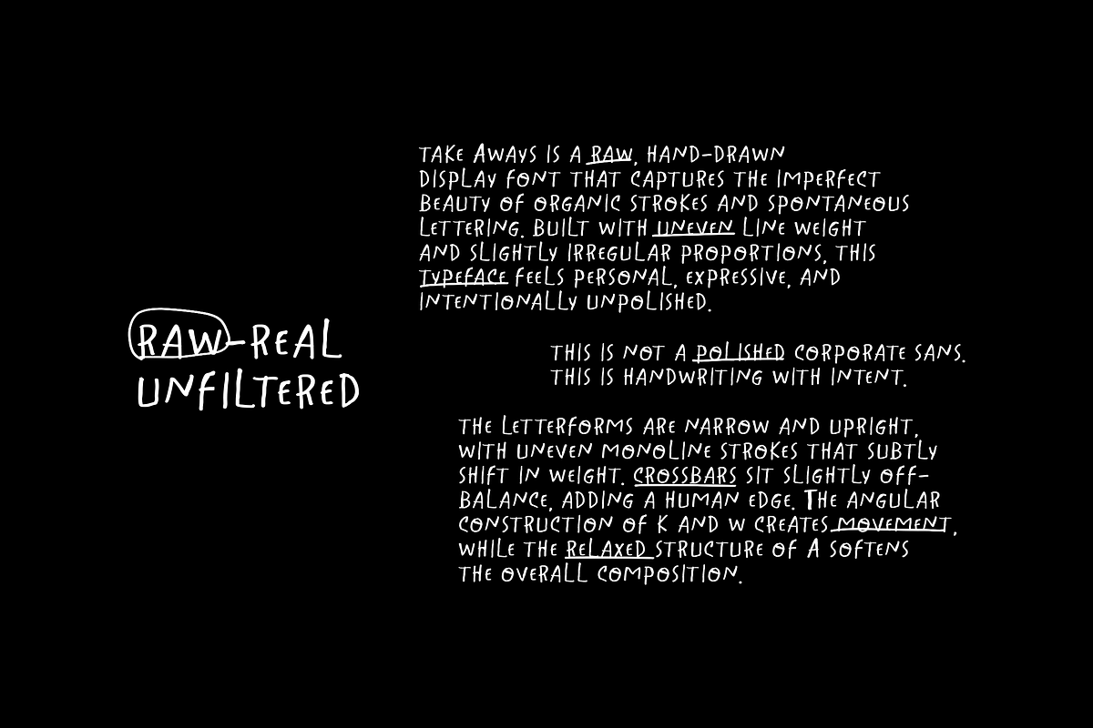 Takeaways - Handwritten Display Font, a Handwritten Font by Typeparties (Photo 8 of 10)
