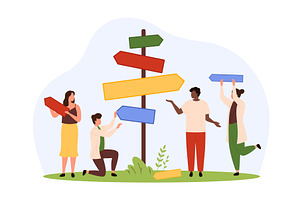 Business decision making, an Object Illustration by Flashvector