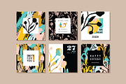 30 templates with abstract flowers., a Decorative Illustration by Nadia Grapes (Thumbnail 2 of 6)