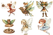 Steampunk Fairy Clipart PNG, an Illustration by Watercolor design (Thumbnail 2 of 5)