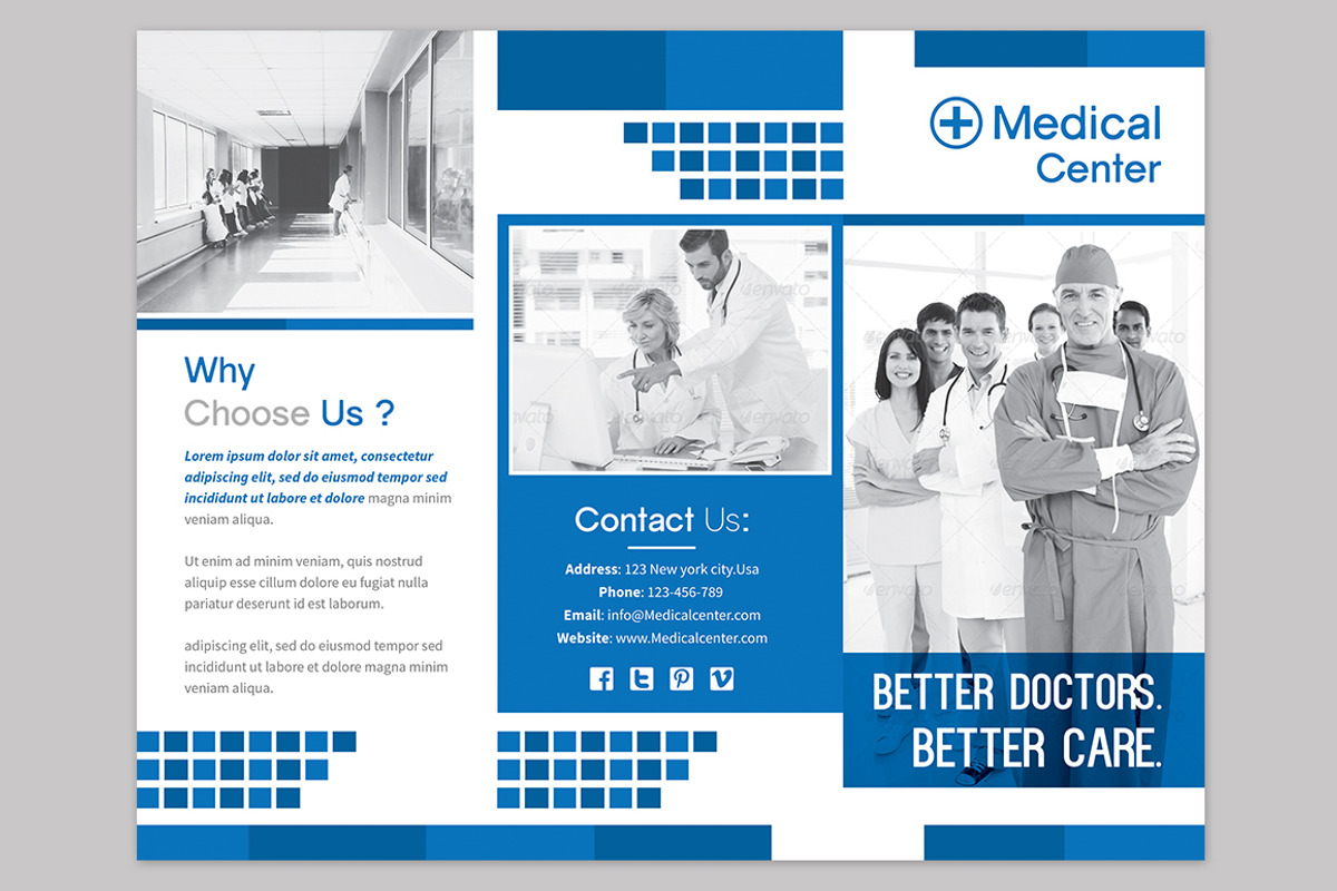 Medical Trifold Brochure, a Brochure Template by Creative  designer (Photo 6 of 7)