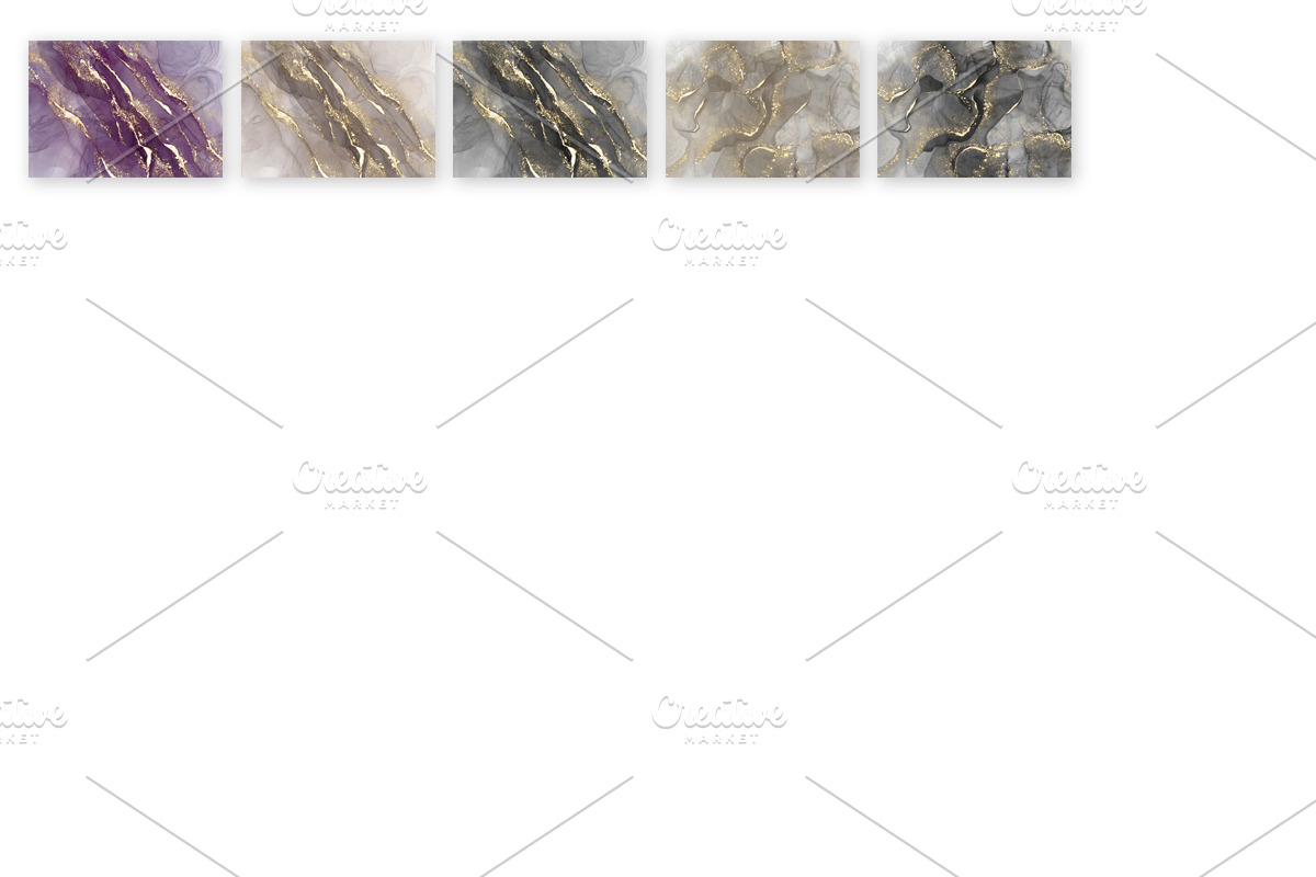 Gold Alcohol Ink Collection, a Background Graphic by JT Digital Studio (Photo 7 of 9)