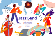 Jazz band modern characters, a Person Illustration by PixelAesthetic (Thumbnail 1 of 6)