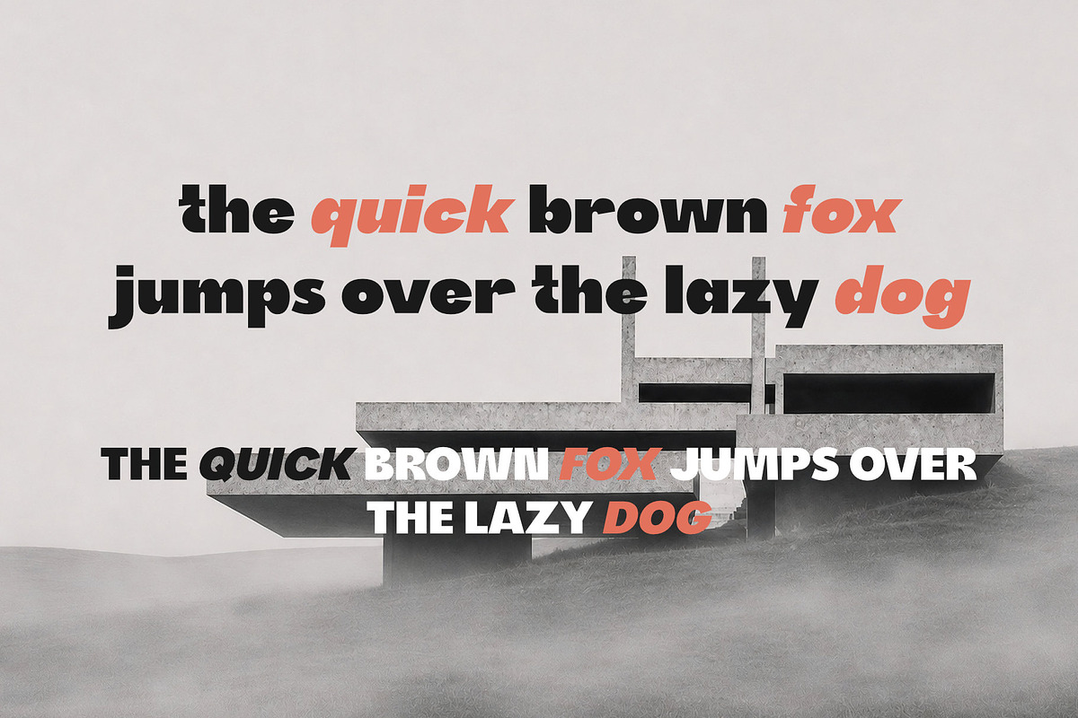 Attik - Brutalist Display Font, a Sans Serif Font by Satriyo Atmojo (Photo 5 of 10)