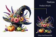 Watercolor Halloween Garden Clipart, a Graphic by designcity5 (Thumbnail 4 of 5)