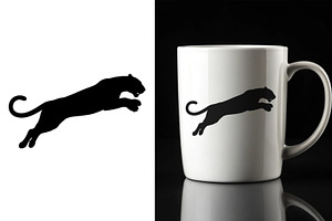 Jaguar Silhouette Vector Illustratio, an Animal Illustration by Unique Design Team