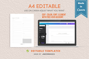 Daily Planner Template, Canva