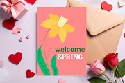 Set of spring cards with flowers, a Card Template by Tati_Kli (Thumbnail 3 of 5)