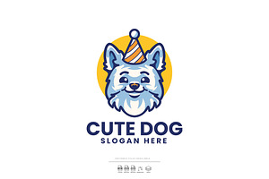 Cute Dog Logo, a Branding & Logo Template by Ary_ngeblur