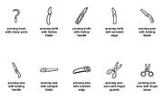 Pruning and grafting tools Icon Set, an Outline Icon by Nurlan's shop (Thumbnail 3 of 6)
