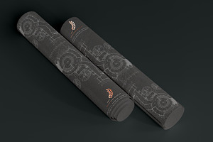 Rolled Paper & Tube Mockup