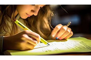 bright yellow highlighter ai, a School & Education Photo by pikepicture