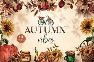 Watercolor Clipart Autumn