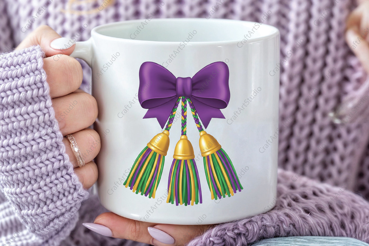 Coquette Tassel Mardi Gras PNG, an Illustration by CraftArtStudio (Photo 3 of 4)