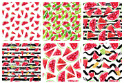 Watercolor Watermelons & Ice creams, a Pattern Graphic by Midstream (Thumbnail 6 of 8)